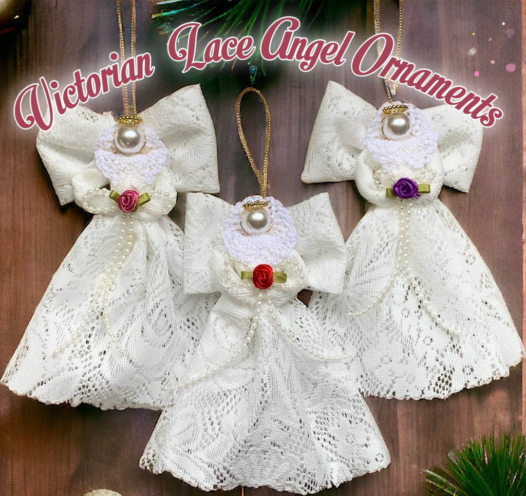 Angel Ornament-Christmas Ornament-Victorian Lace Angel Ornament