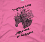 Load image into Gallery viewer, Horse Lover T-Shirt-Zentangle Horse T-Shirt-Short Sleeve Heavy Cotton Blend Ladie&#39;s T-Shirt for Horse Lovers
