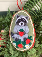 Load image into Gallery viewer, Scented Woodland Raccoon Felt Sachet with Beads
