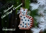 Load image into Gallery viewer, Salt Dough Ornament-Cinnamon Ornament-Cat Ornament-Americana Ornament
