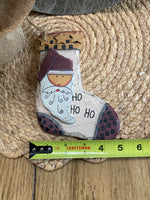 Load image into Gallery viewer, Hand Painted Santa Stocking Ornament – Rustic Country Christmas Decor
