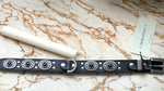 Load image into Gallery viewer, 20” Black Leather Dog Collar With Silver Conchos
