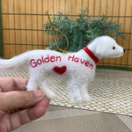 Load image into Gallery viewer, Golden Heart Haven- English Cream Golden Retriever Ornament

