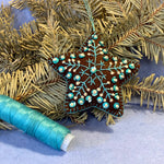 Load image into Gallery viewer, Star Ornament-Felt Ornament-Embroidered Star Ornament -Ornament Exchange Gift
