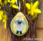 Load image into Gallery viewer, Felt Easter Egg-Easter Ornament-Easter Decoration-Ladybug Egg-Wool Egg
