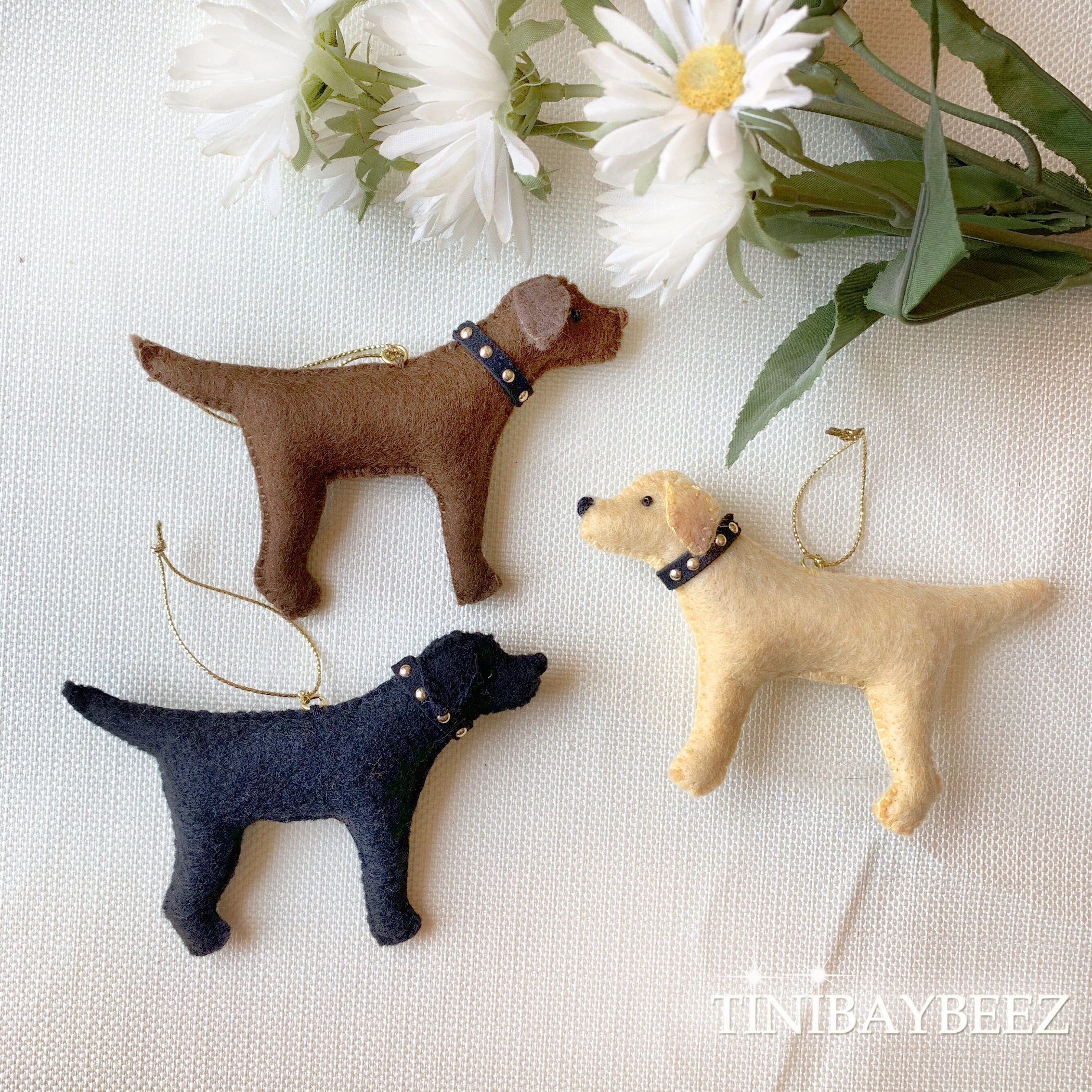 Personalized Labrador Retriever Ornament-Black Lab-Yellow Lab-Chocolate Lab-Lab Lover Gift-Felt Dog Ornament-Dog Ornament