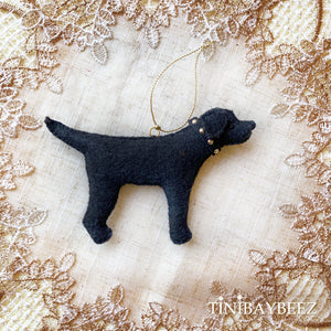 Personalized Labrador Retriever Ornament-Black Lab-Yellow Lab-Chocolate Lab-Lab Lover Gift-Felt Dog Ornament-Dog Ornament
