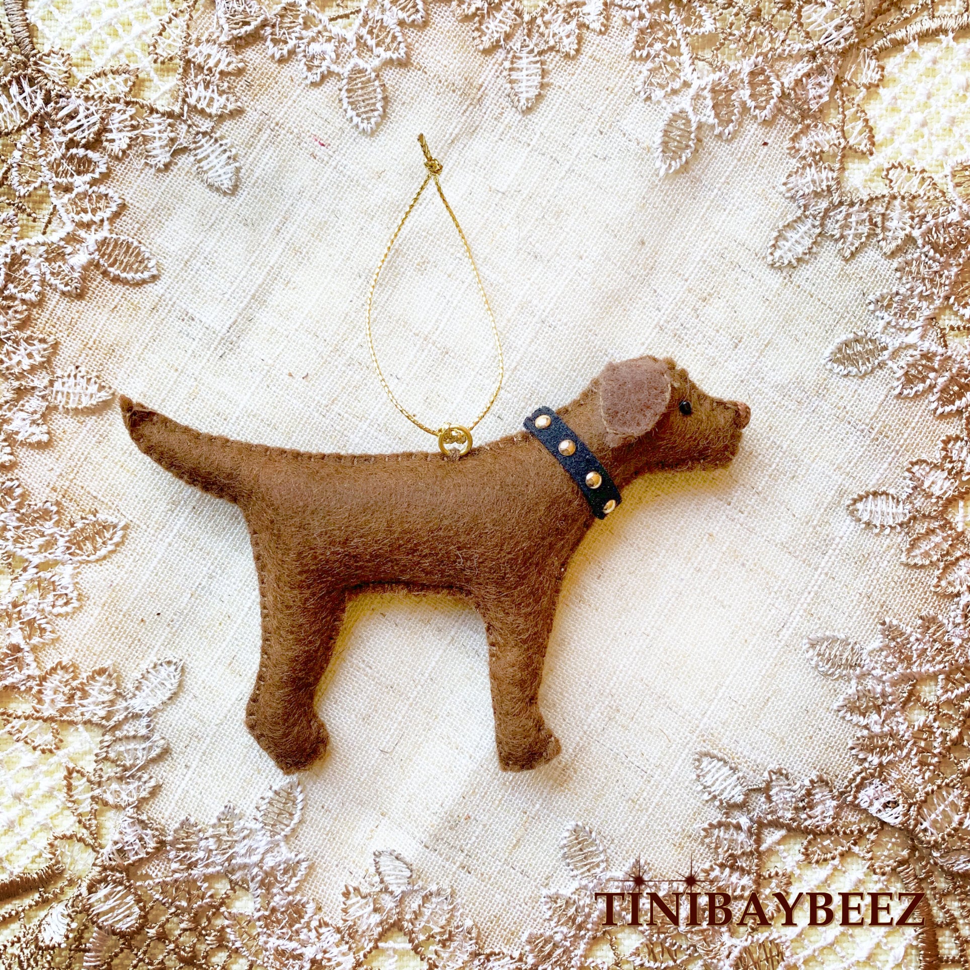 Personalized Labrador Retriever Ornament-Black Lab-Yellow Lab-Chocolate Lab-Lab Lover Gift-Felt Dog Ornament-Dog Ornament