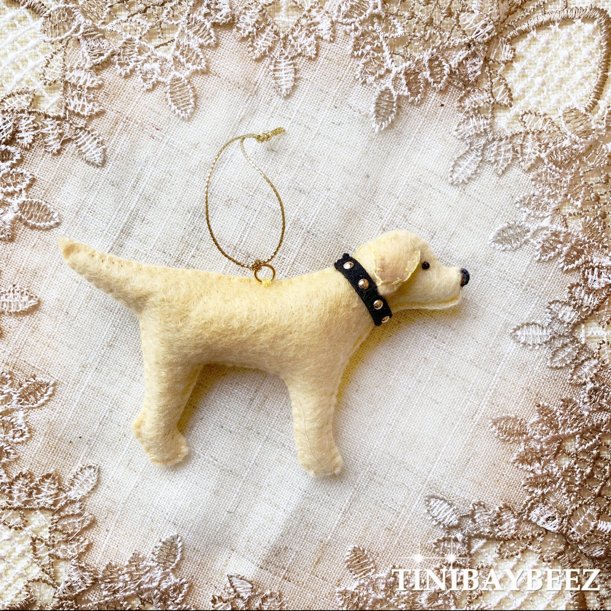 Personalized Labrador Retriever Ornament-Black Lab-Yellow Lab-Chocolate Lab-Lab Lover Gift-Felt Dog Ornament-Dog Ornament