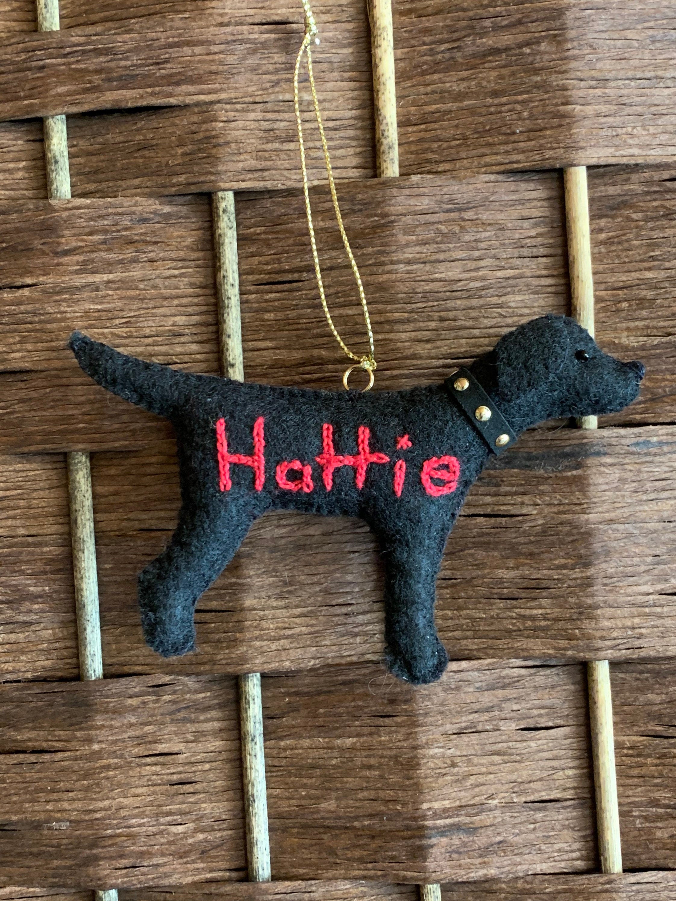 Personalized Labrador Retriever Ornament-Black Lab-Yellow Lab-Chocolate Lab-Lab Lover Gift-Felt Dog Ornament-Dog Ornament