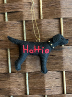 Load image into Gallery viewer, Personalized Labrador Retriever Ornament-Black Lab-Yellow Lab-Chocolate Lab-Lab Lover Gift-Felt Dog Ornament-Dog Ornament
