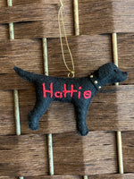 Load image into Gallery viewer, Personalized Labrador Retriever Ornament-Black Lab-Yellow Lab-Chocolate Lab-Lab Lover Gift-Felt Dog Ornament-Dog Ornament
