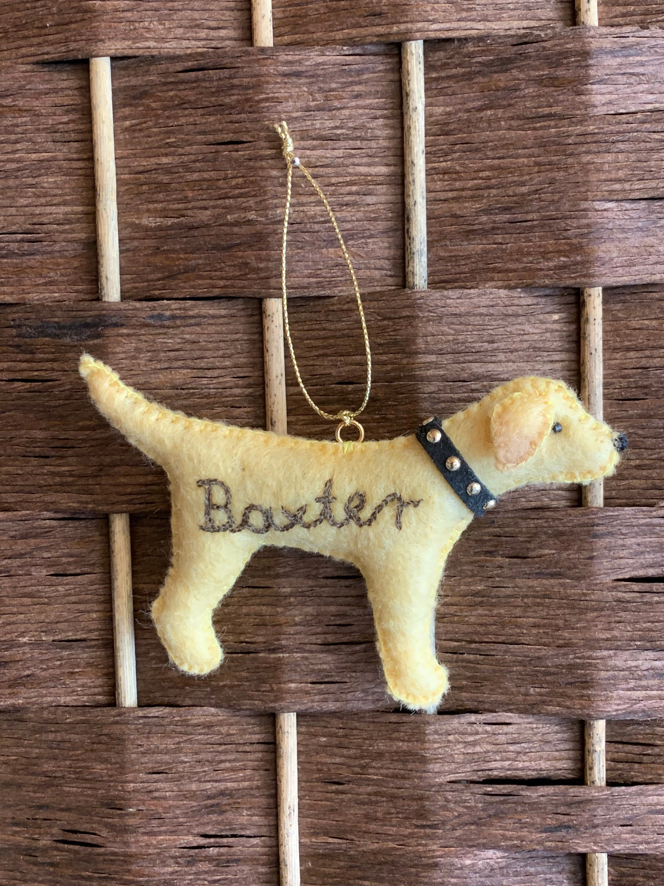 Personalized Labrador Retriever Ornament-Black Lab-Yellow Lab-Chocolate Lab-Lab Lover Gift-Felt Dog Ornament-Dog Ornament