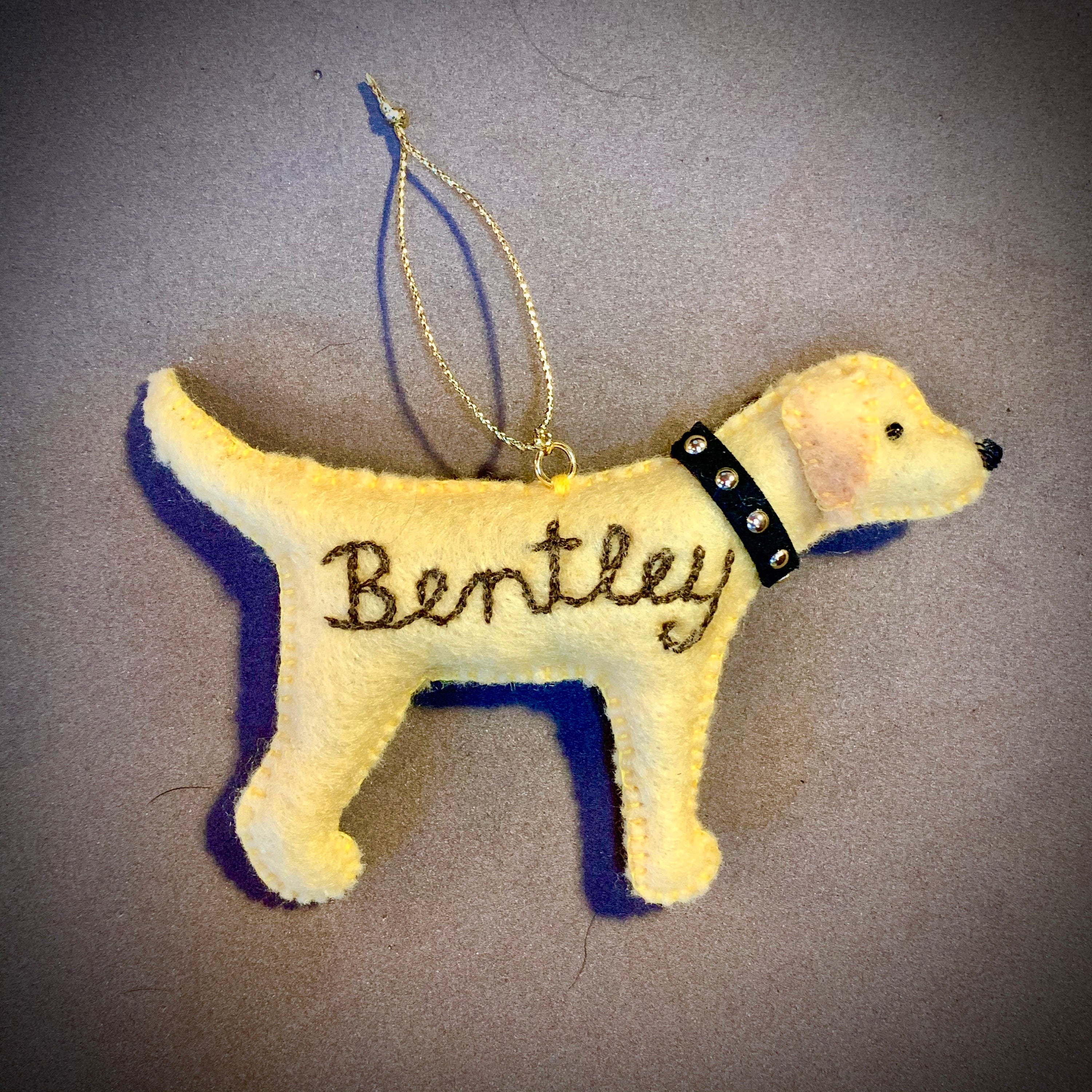 Personalized Labrador Retriever Ornament-Black Lab-Yellow Lab-Chocolate Lab-Lab Lover Gift-Felt Dog Ornament-Dog Ornament