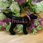 Load image into Gallery viewer, Personalized Labrador Angel Ornament with a crochet collar-Pet Memorial
