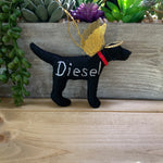 Load image into Gallery viewer, Personalized Labrador Angel Ornament with a crochet collar-Pet Memorial
