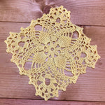 Load image into Gallery viewer, Pale yellow Square Doily-Doily Set of 2 -5 1/2 inch Square Doily
