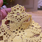Load image into Gallery viewer, Pale yellow Square Doily-Doily Set of 2 -5 1/2 inch Square Doily
