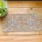 Load image into Gallery viewer, Ecru (Off-White) Rectangular Doily-14”x7” Oblong Doily
