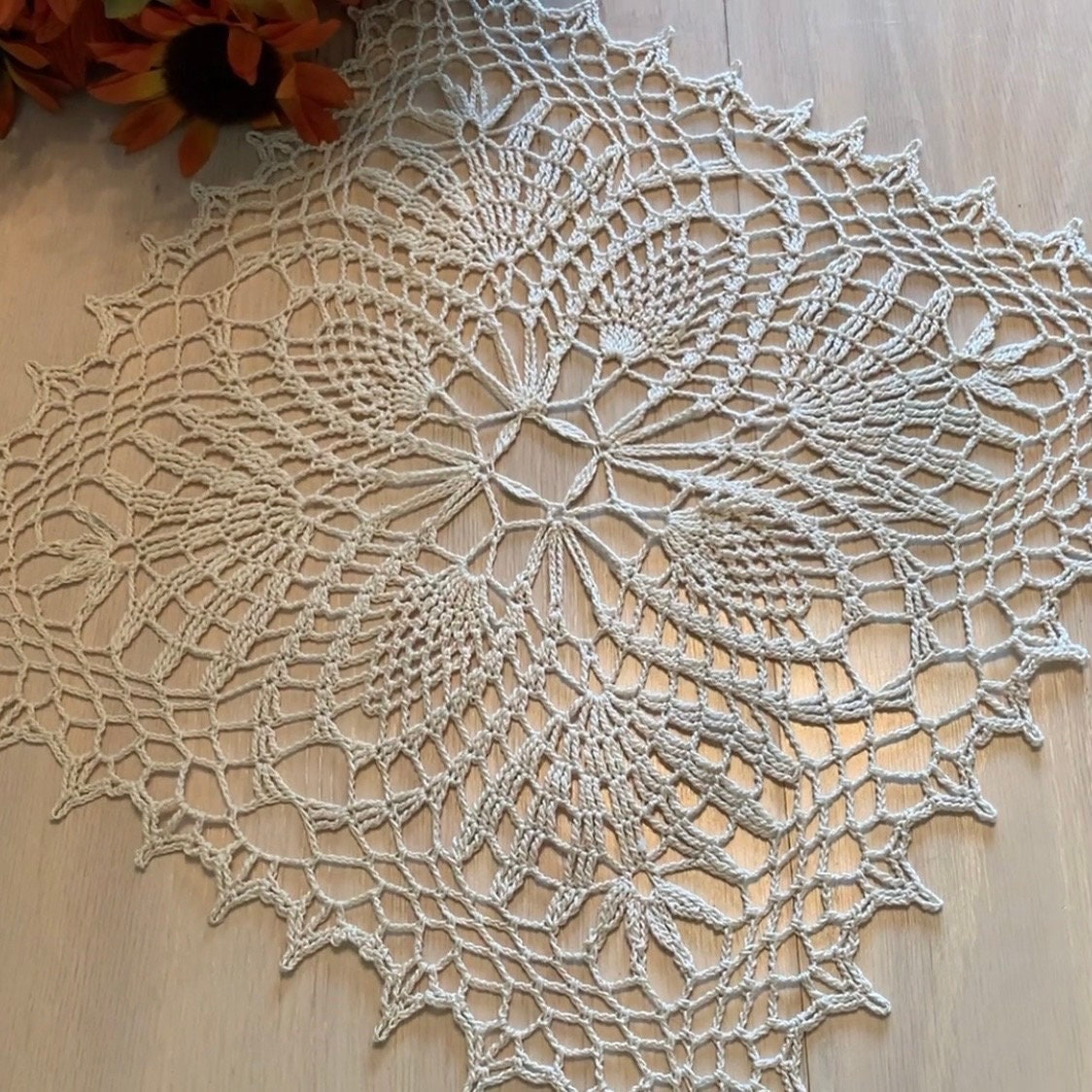 13” Square Doily Ecru/Off White