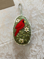 Load image into Gallery viewer, Scented Cardinal Felt Sachet with Beads
