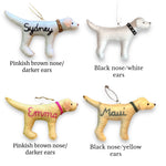 Load image into Gallery viewer, Personalized Labrador Retriever Ornament-Black Lab-Yellow Lab-Chocolate Lab-Lab Lover Gift-Felt Dog Ornament-Dog Ornament
