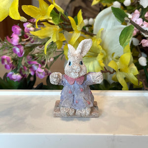 Set of 3 Vintage Resin Easter Bunny Figurines