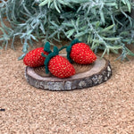 Load image into Gallery viewer, Realistic Miniature Needle Felted Strawberries for your craft project or display
