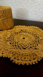 Load image into Gallery viewer, Gold Metallic 8” Round Doily Doily
