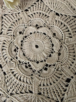 Load image into Gallery viewer, 18” Textured Doily Off-White(Ecru)One-of-a-kind Crochet Doily-Heirloom Doily
