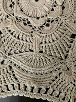 Load image into Gallery viewer, 18” Textured Doily Off-White(Ecru)One-of-a-kind Crochet Doily-Heirloom Doily

