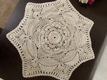 Load image into Gallery viewer, 18” Textured Doily Off-White(Ecru)One-of-a-kind Crochet Doily-Heirloom Doily
