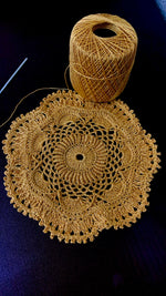 Load image into Gallery viewer, Gold Metallic 8” Round Doily Doily
