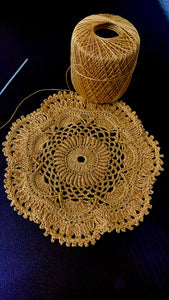 Gold Metallic 8” Round Doily Doily