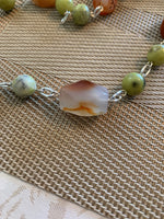 Load image into Gallery viewer, 2 Piece Agate/Quartz Necklace/Bracelet Set-Mother’s Day Gift
