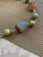 Load image into Gallery viewer, 2 Piece Agate/Quartz Necklace/Bracelet Set-Mother’s Day Gift
