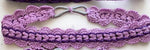 Load image into Gallery viewer, Crochet Headband with Elastic- Purple/Lavender Hairband
