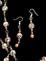 Load image into Gallery viewer, 2 Piece Natural Stone Bead Necklace/Earring Set-Mother’s Day Gift
