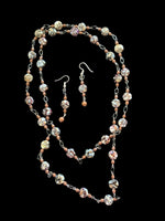 Load image into Gallery viewer, 2 Piece Natural Stone Bead Necklace/Earring Set-Mother’s Day Gift
