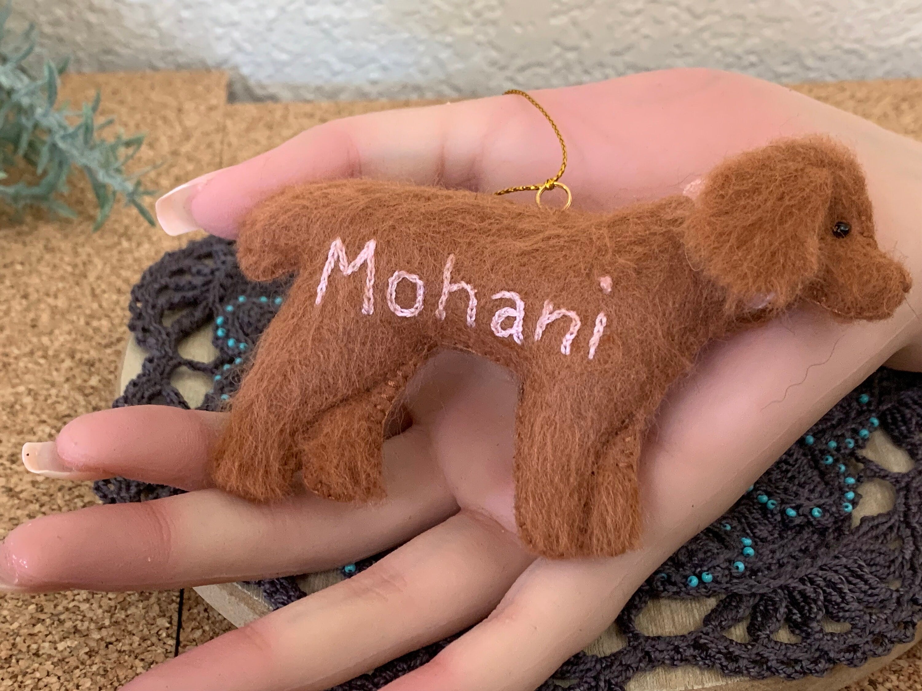 Personalized Felt Cockapoo Ornament