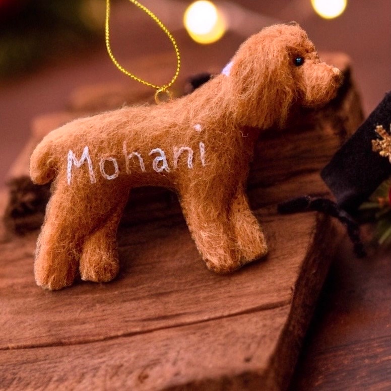 Personalized Felt Cockapoo Ornament