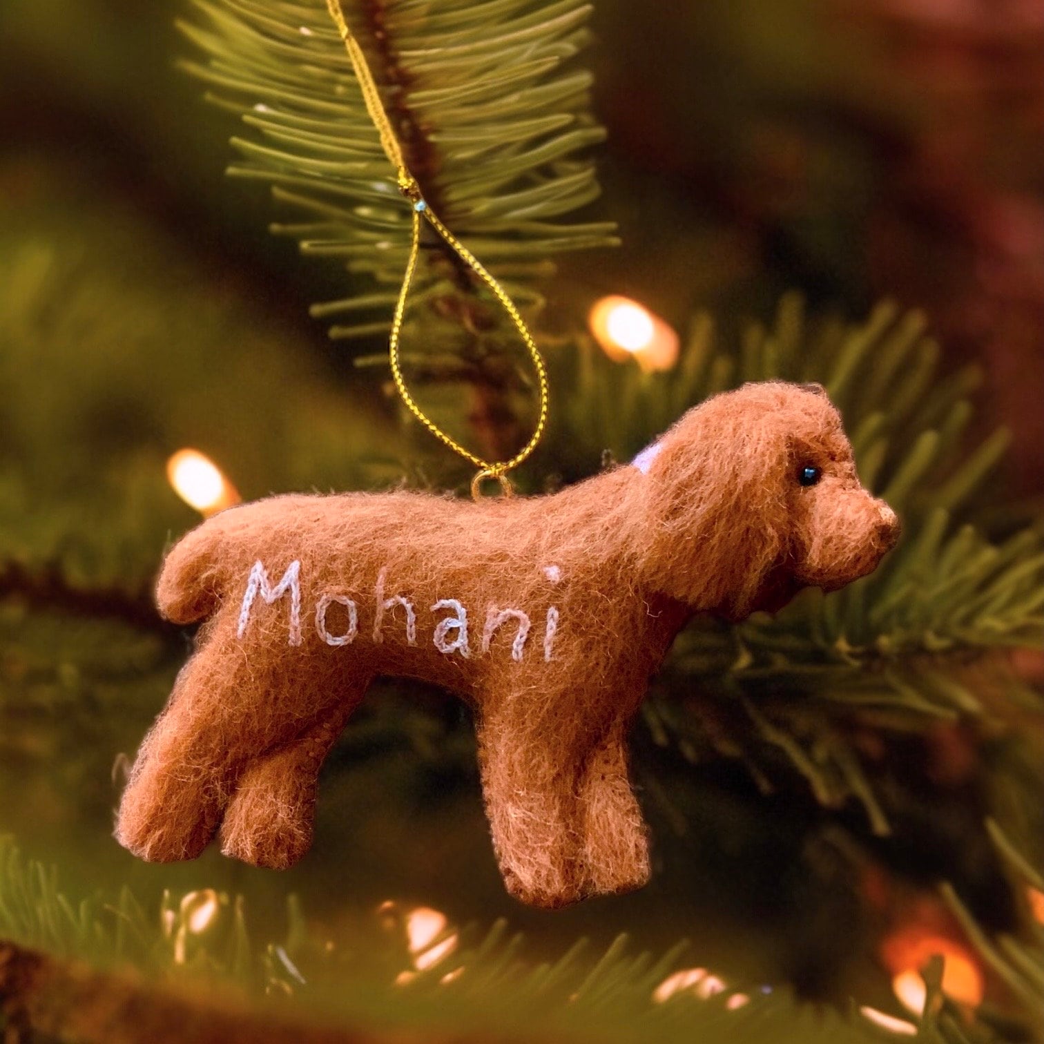 Personalized Felt Cockapoo Ornament