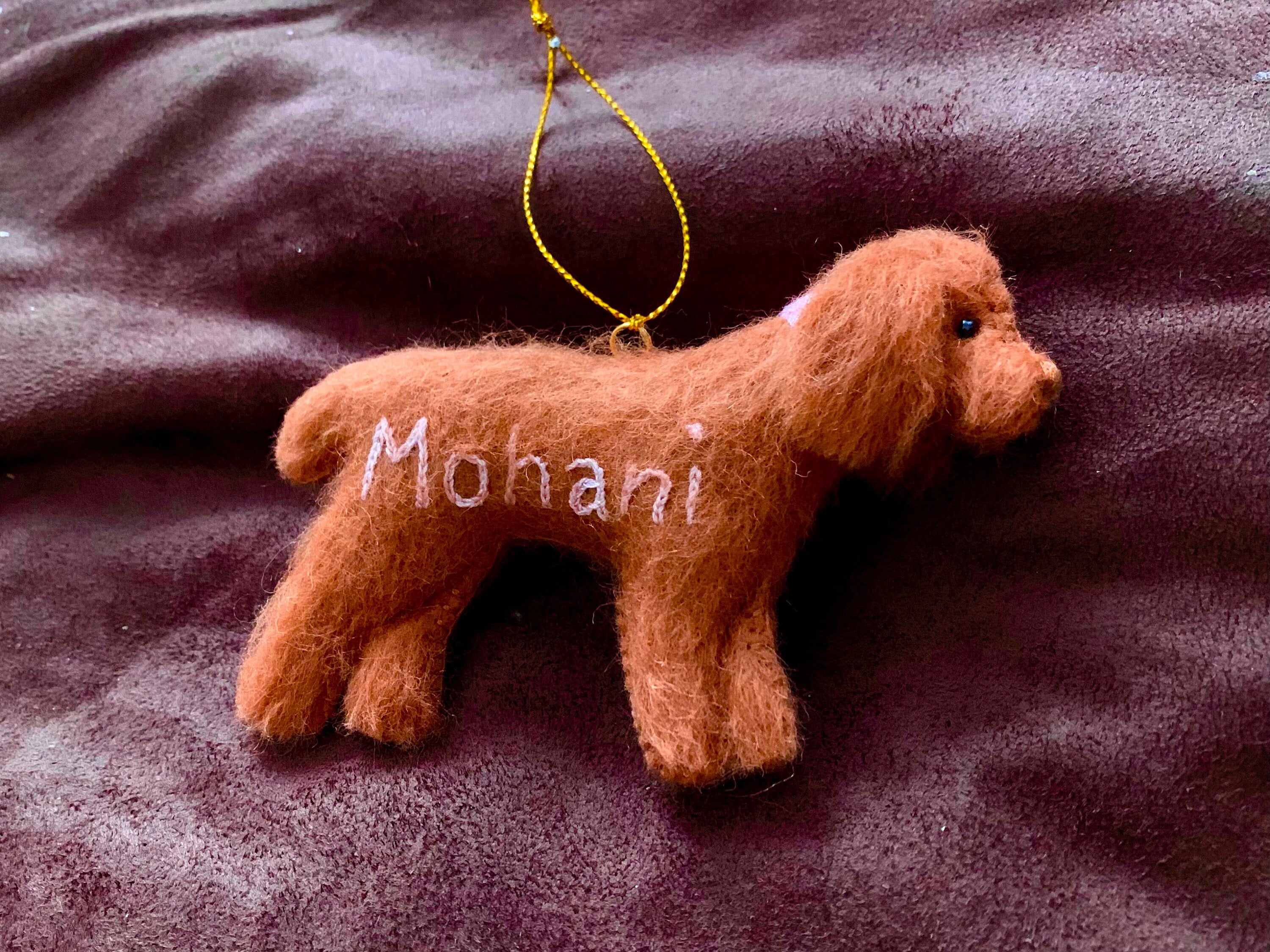 Personalized Felt Cockapoo Ornament