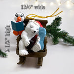 Load image into Gallery viewer, 1997 Vintage Coca Cola Collection Polarbear in rocking chair Holiday Christmas Ornament.
