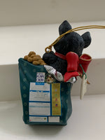 Load image into Gallery viewer, 1995 Purina Puppy Chow Ornament by Enesco- Puppy in Dogfood Bag Ornament
