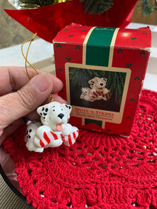 1987 Hallmark “Spots an’ Stripes” Dalmatian Puppy Keepsake Ornament