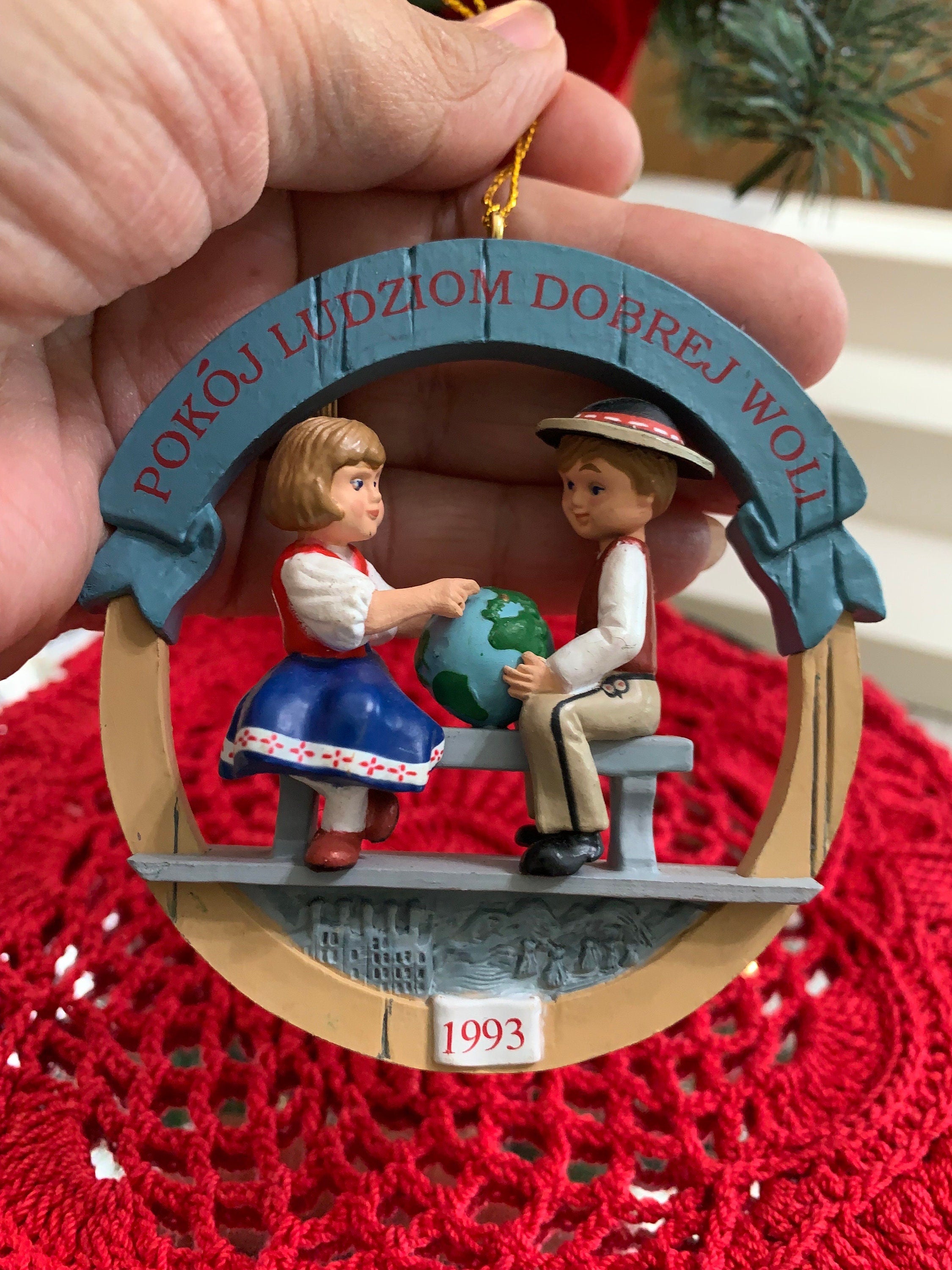 1993 Hallmark Poland Peace On Earth Keepsake Ornament