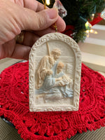 Load image into Gallery viewer, 1993 Hallmark “For Unto Us A Child Is Born” Nativity Christmas Keepsake Ornament
