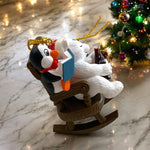 Load image into Gallery viewer, 1997 Vintage Coca Cola Collection Polarbear in rocking chair Holiday Christmas Ornament.
