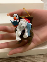 Load image into Gallery viewer, 1997 Vintage Coca Cola Collection Polarbear in rocking chair Holiday Christmas Ornament.
